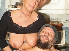 Naughty mature wife Joanna Depp invites a younger woman into her home to share her husband